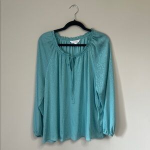 LC Lauren Conrad Teal Blouse